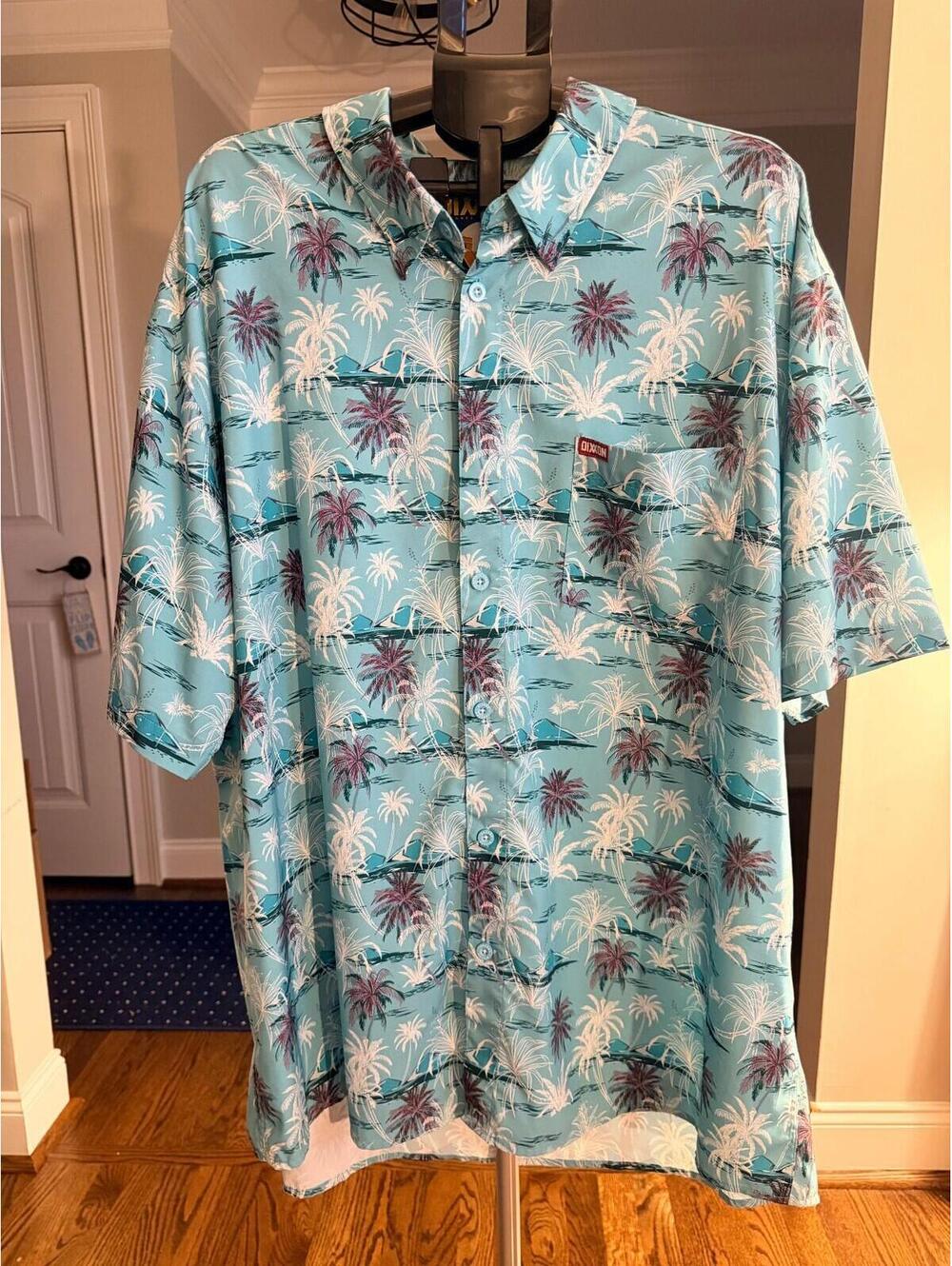 Men’s 4X Dixxon Flannel Co D-Lite “Cozumel” Party Wear Short Sleeve Shirt EUC